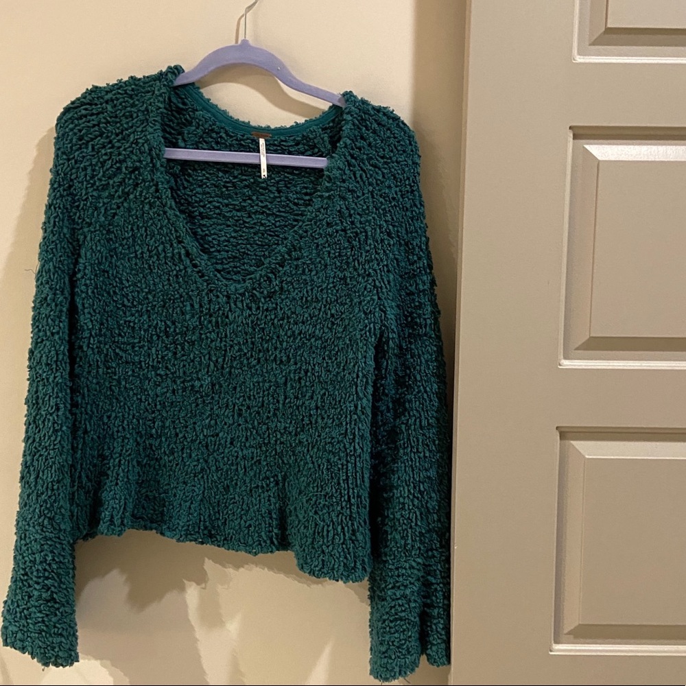 Free People Green  Sweater